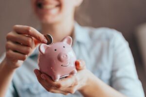 woman with piggy bank