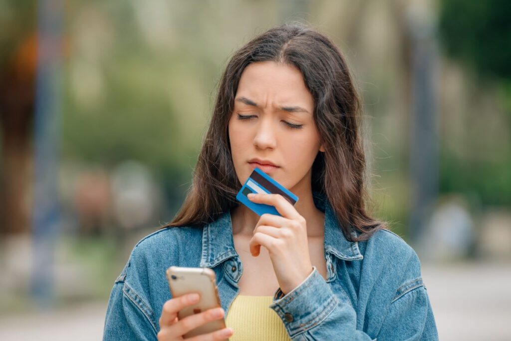 woman with credit card